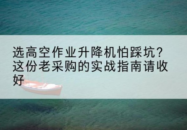 宝安高空作业升降机厂家推荐-选高空作业升降机怕踩坑？这份老采购的实战指南请收好